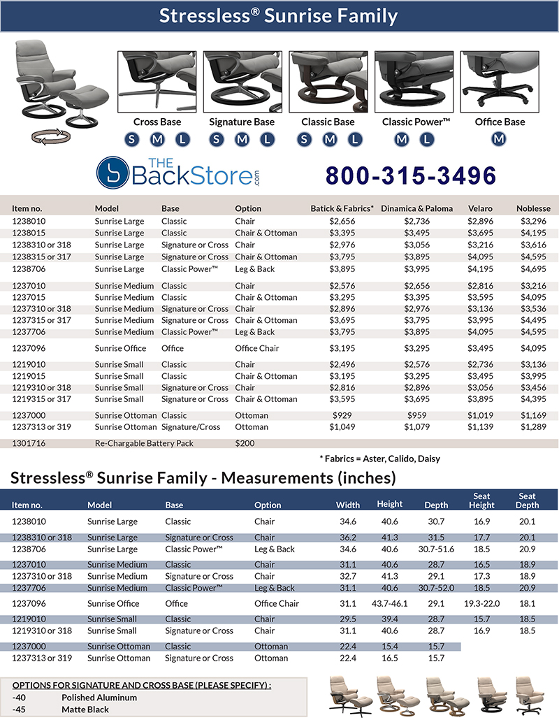 Stressless Sunrise Recliner Chair and Ottoman by Ekornes