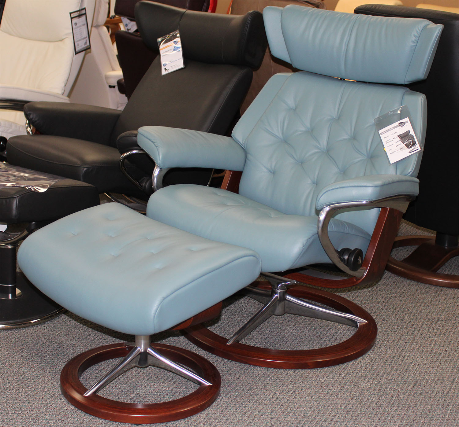 Stressless Skyline Recliner - Cori-Petrol Leather